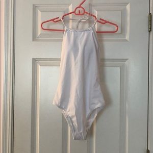 White one piece swimsuit